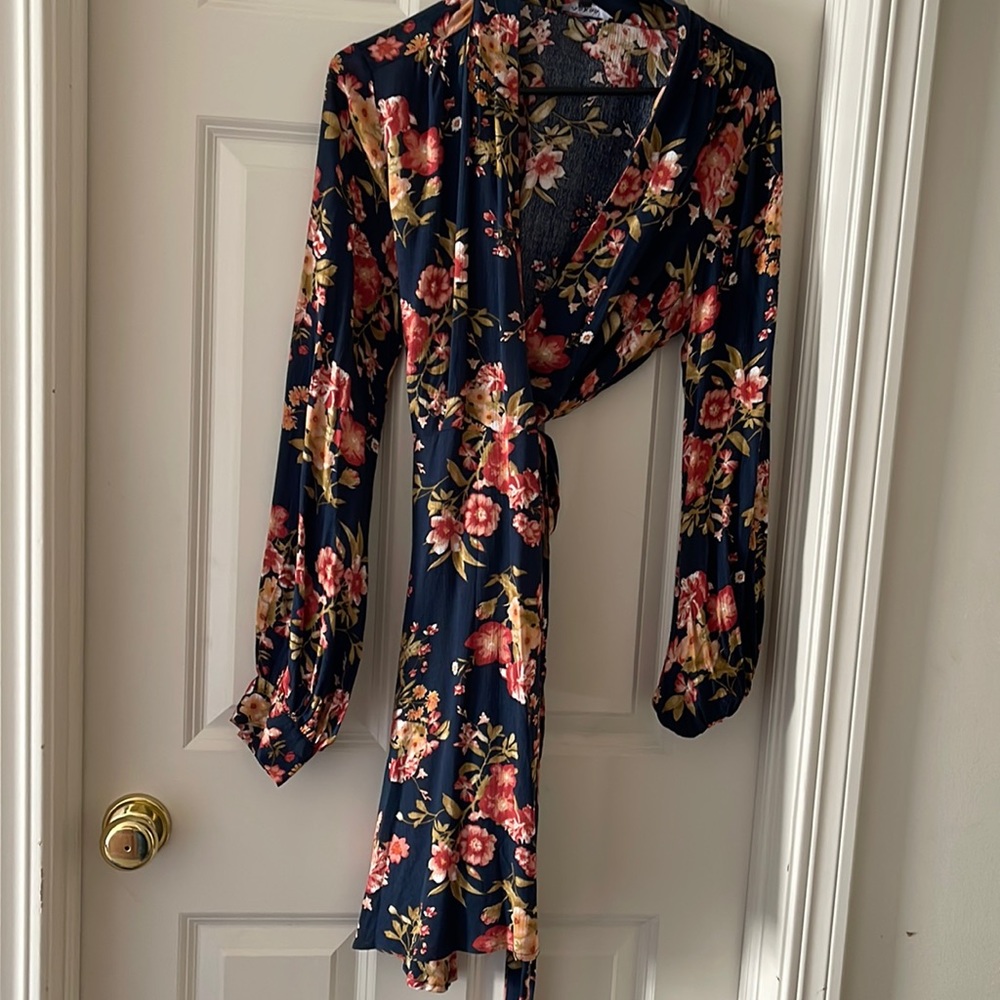Vici mid length wrap dress
